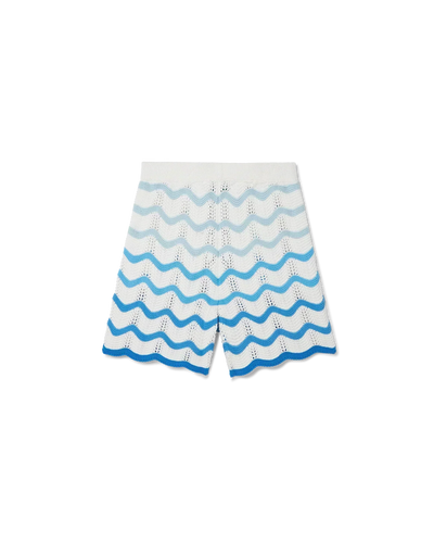 Shorts de crochet con degradado ondulado