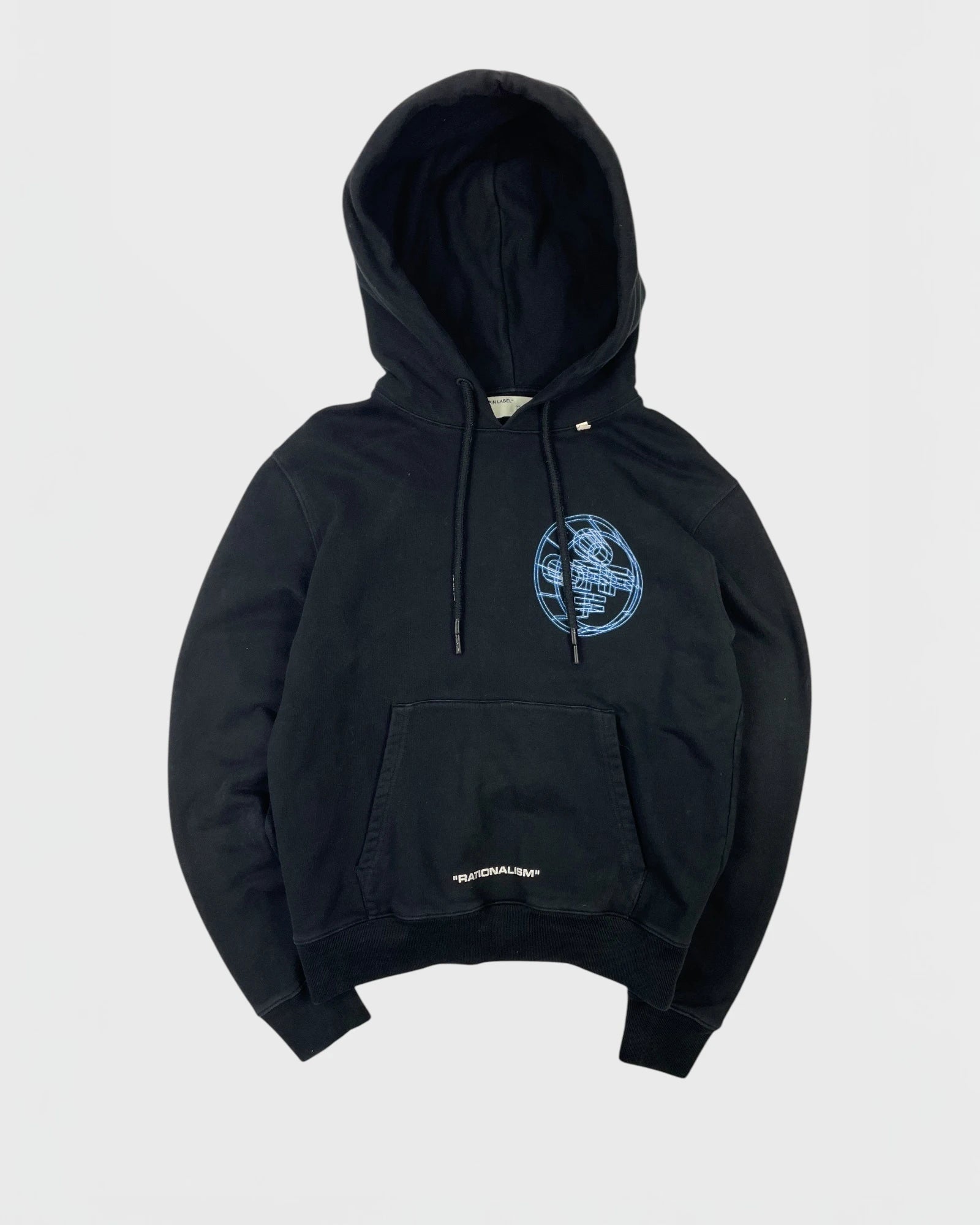 Sudadera con capucha de color blanco roto