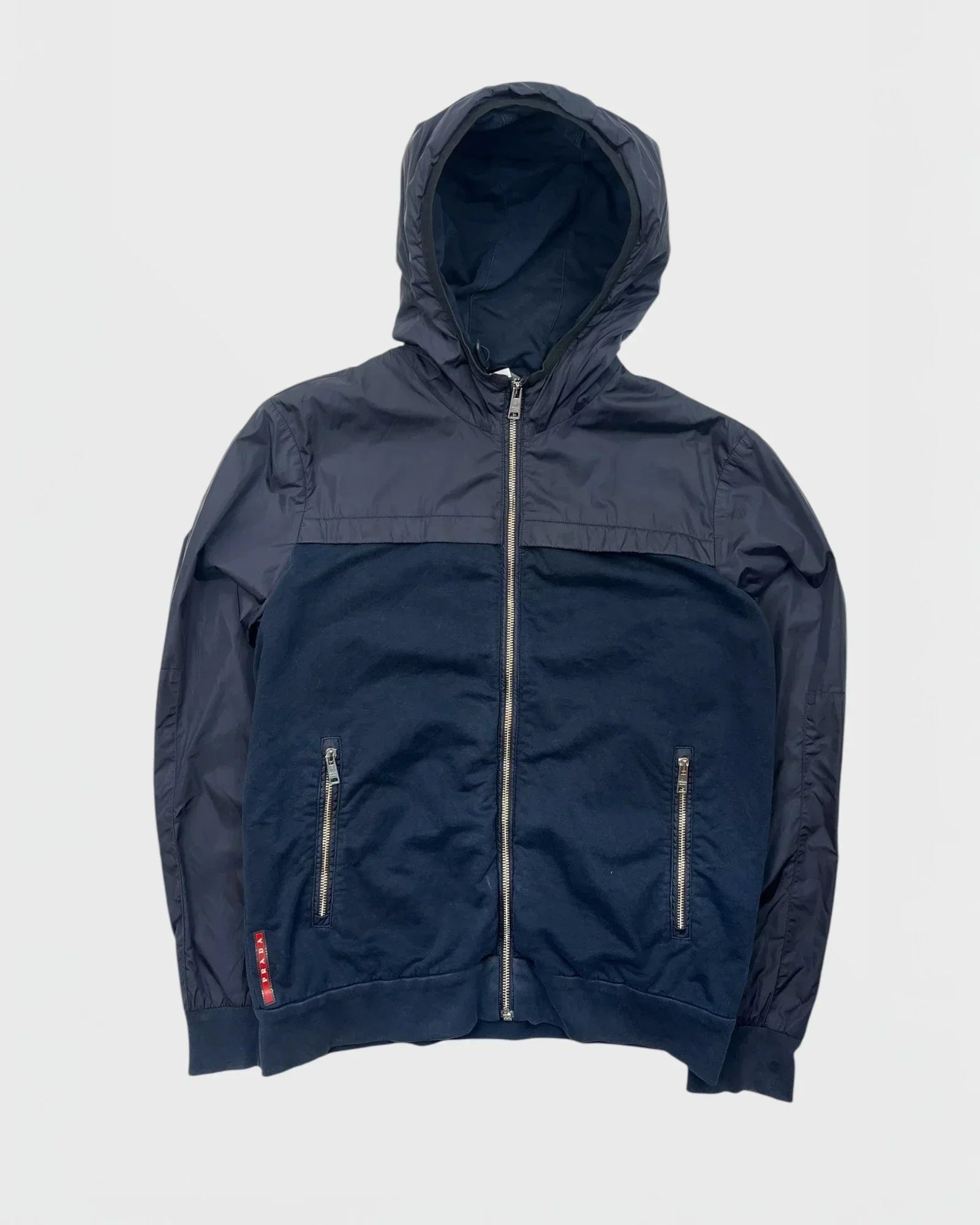 Chaqueta de dos materiales de Prada