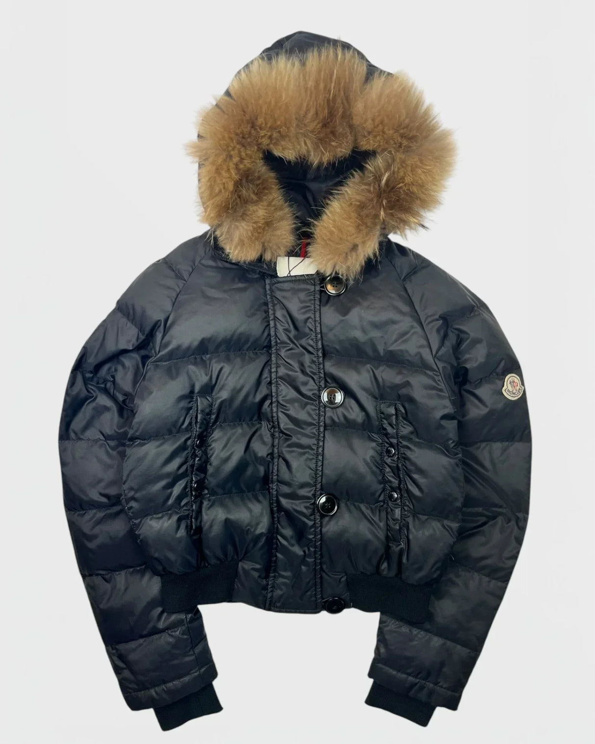 Chaqueta de plumón de piel de Moncler