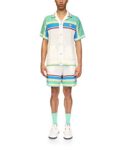 Camiseta de tenis de crochet