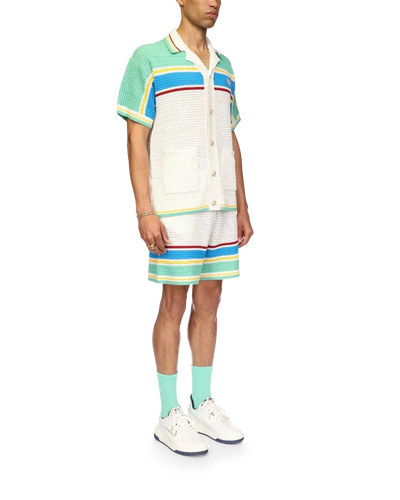 Camiseta de tenis de crochet