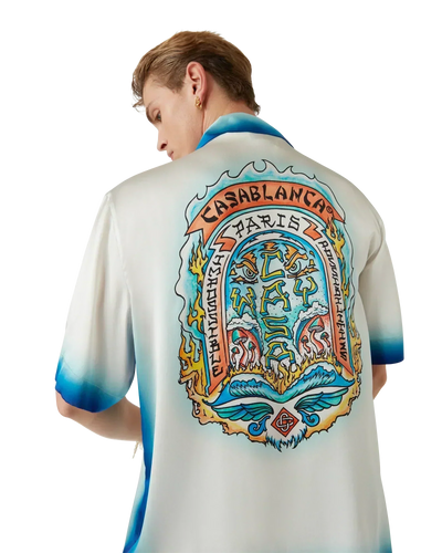 Camisa de seda de manga corta Casa Way Skate