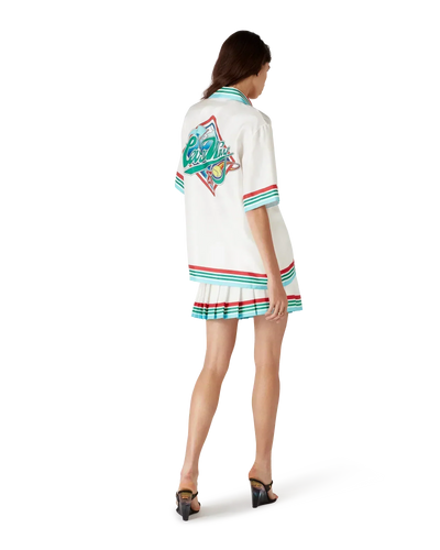 Camisa de seda de manga corta de la Serie Mundial de Casa Way