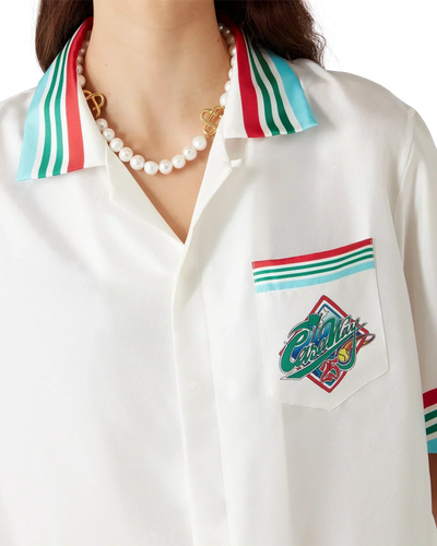 Camisa de seda de manga corta de la Serie Mundial de Casa Way