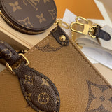 LV - Bolso tote doble pequeño OnTheGo BB Maron