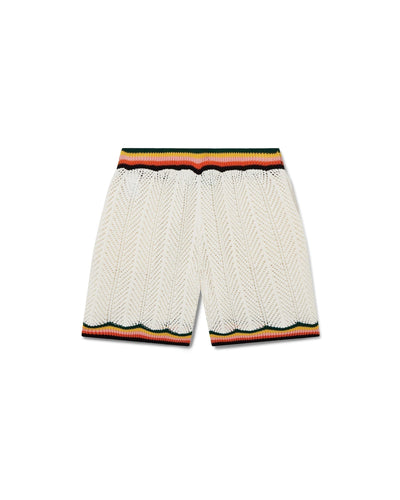 Pantalones cortos de encaje Chevron