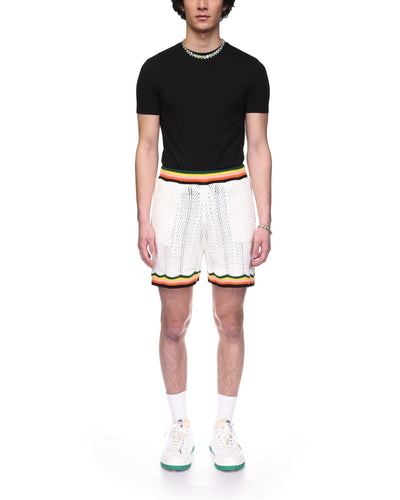 Pantalones cortos de encaje Chevron