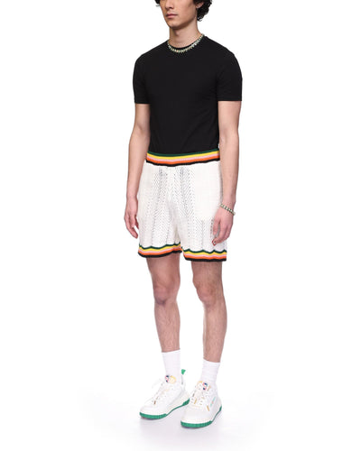 Pantalones cortos de encaje Chevron