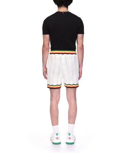 Pantalones cortos de encaje Chevron