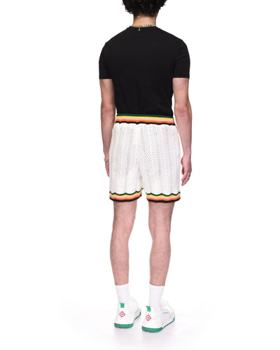 Pantalones cortos de encaje Chevron