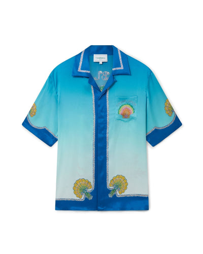 Camisa de seda con conchas de colores