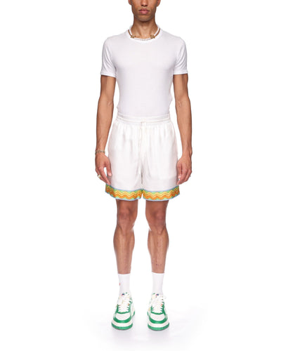 Pantalones cortos de seda del Afro Cubism Tennis Club