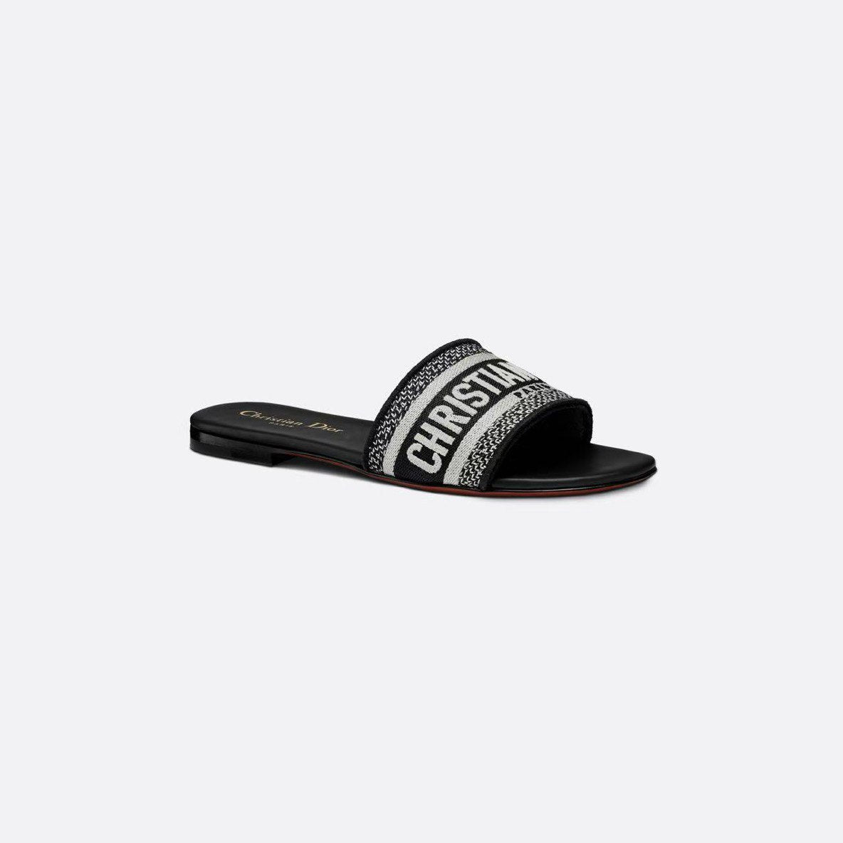 Dior - 30 Montaigne Slide Piel de becerro negra