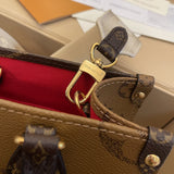 LV - Bolso tote doble pequeño OnTheGo BB Maron