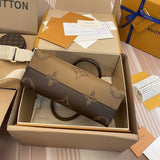 LV - Bolso tote doble pequeño OnTheGo BB Maron