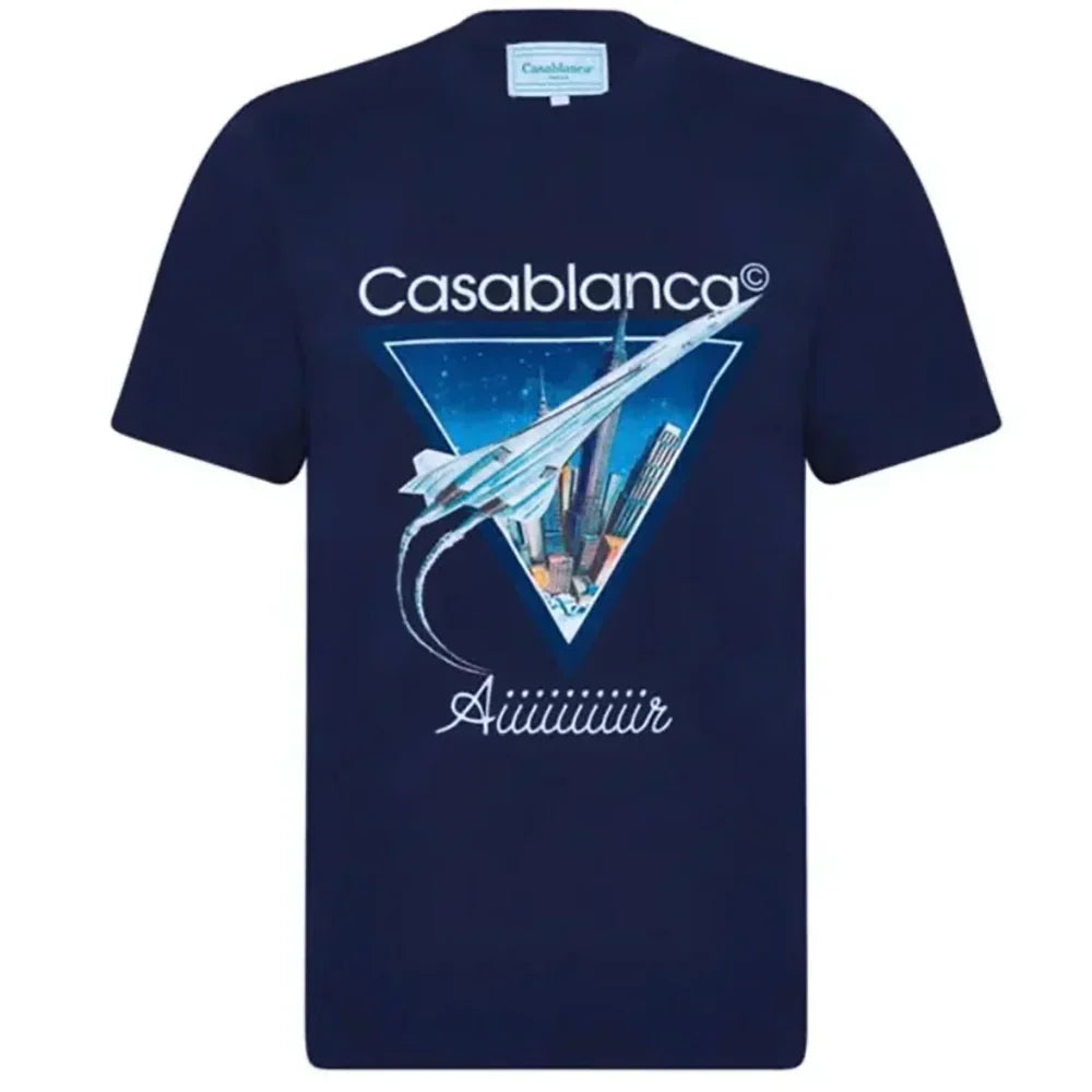 Camiseta azul marino 'Aiiiir' de CASABLANCA
