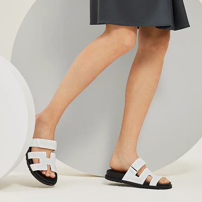 Hermes - Sandales Chypre Blanc