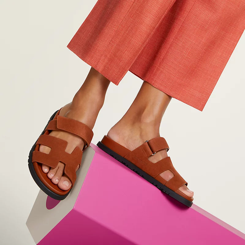 Hermes - Sandalias Chipre marrones Muscavado