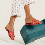 Hermes - Claquettes Orange capucine