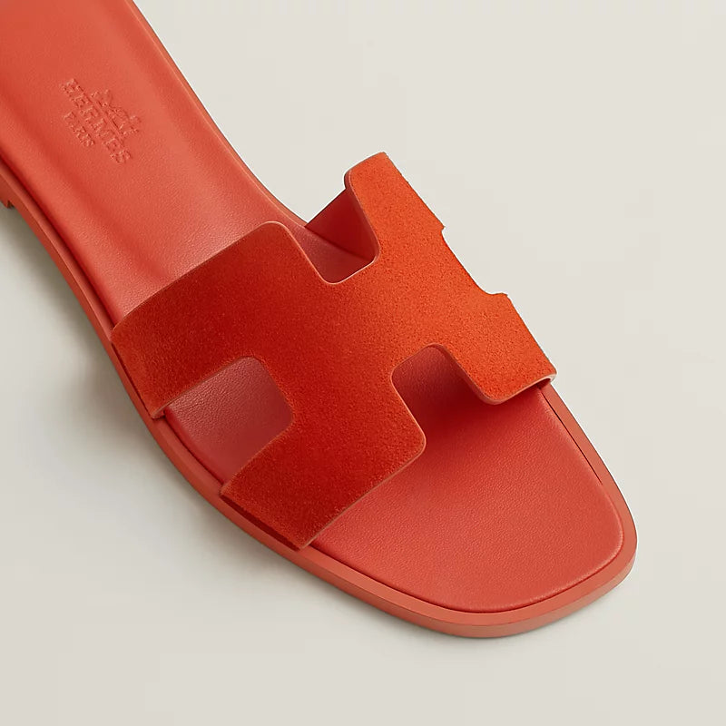 Hermes - Chanclas color naranja coral