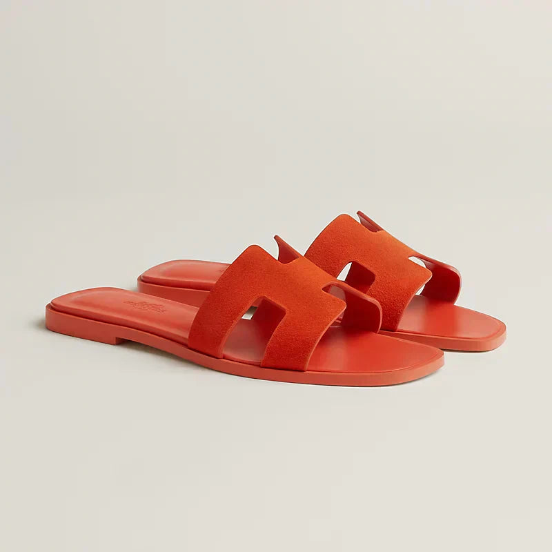 Hermes - Chanclas color naranja coral