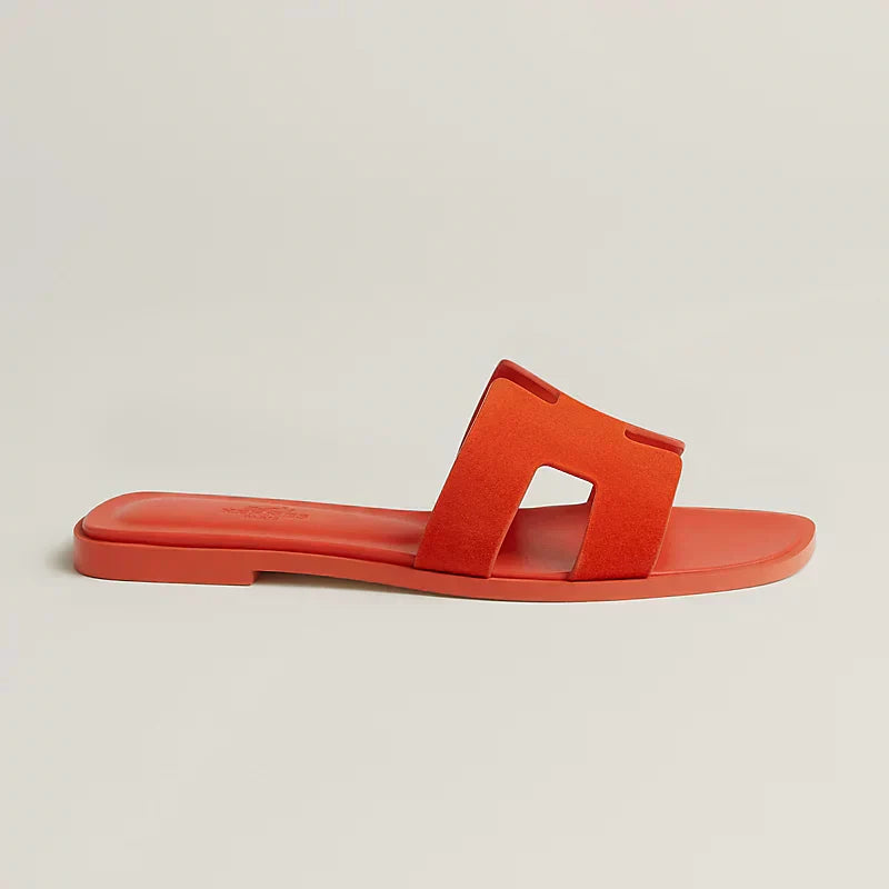 Hermes - Chanclas color naranja coral