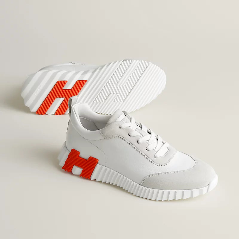 Zapatillas Hermès blancas/naranjas