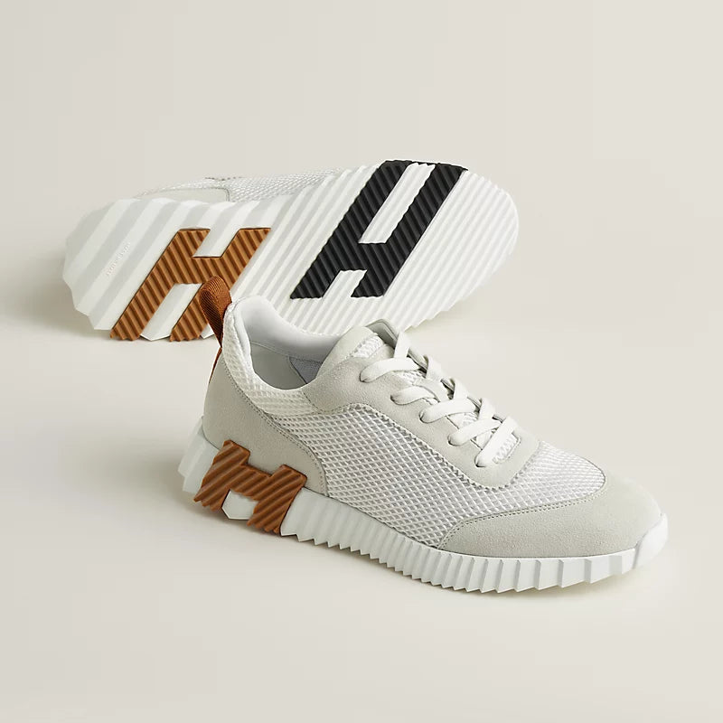 Hermès Bouncing blanco/marrón/negro