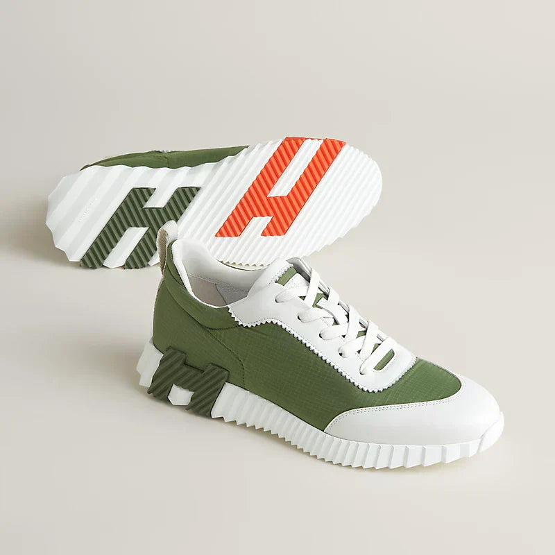 Zapatillas Hermès matcha/blancas